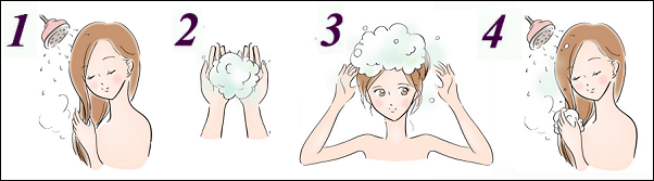 女性の正しい髪の毛の洗い方